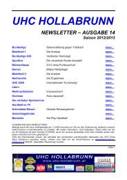Newsletter 14 - UHC-Hollabrunn