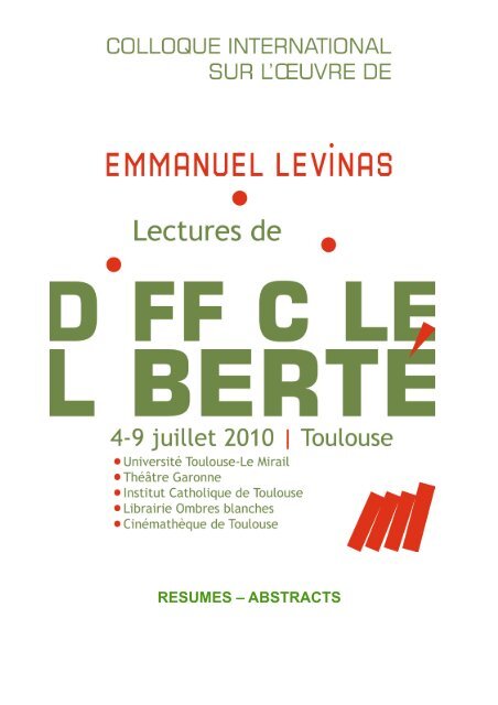 L'héritage d'Emmanuel Levinas Atelier bi-national franco-ukrainien