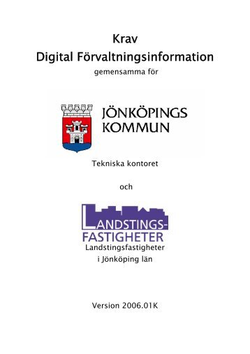 Krav Digital FÃ¶rvaltningsinformation - JÃ¶nkÃ¶pings kommun