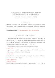 MAPLE LAB #3: DIFFERENTIATION, IMPLICIT DIFFERENTIATION ...