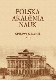 Sprawozdanie za 2011 rok - Portal Wiedzy PAN - Polska Akademia ...