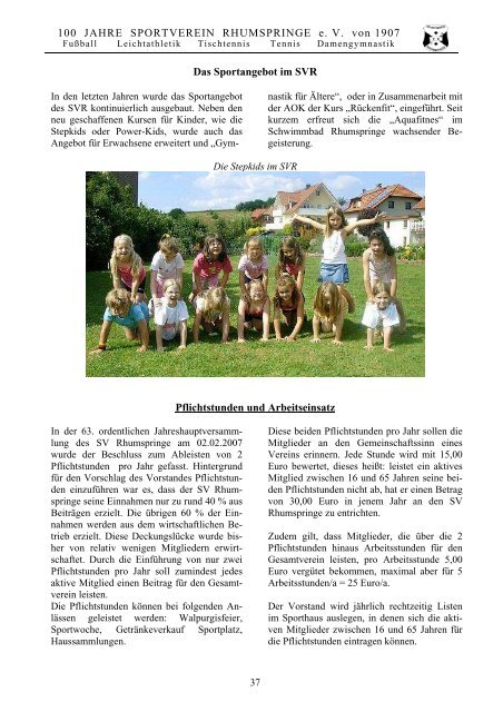 SVR-Chronik -PDF- Download - Sportverein Rhumspringe e.V. von ...