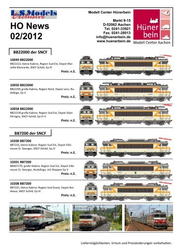 HO News 02/2012 - Modell Center Hünerbein