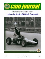 Volume 27, Issue 03 Jul-Aug - Lotus Car Club of British Columbia