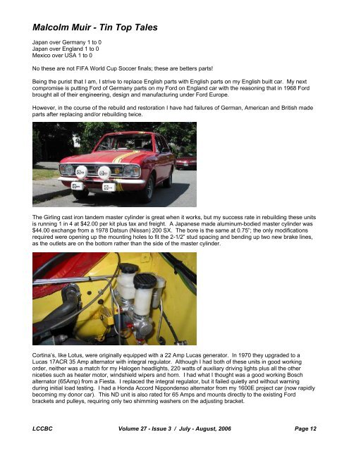 Volume 27, Issue 03 Jul-Aug - Lotus Car Club of British Columbia