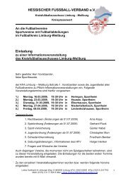 HESSISCHER FUSSBALL-VERBAND e.V. Einladung -  Oberlahn.de