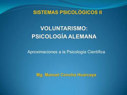 voluntarismo psicológico - psicomanuel