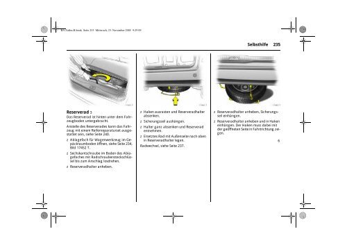 Betriebsanleitung Opel Zafira