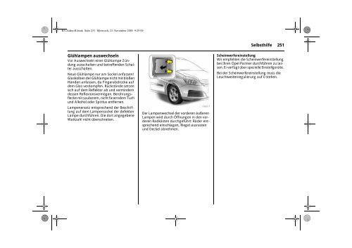 Betriebsanleitung Opel Zafira