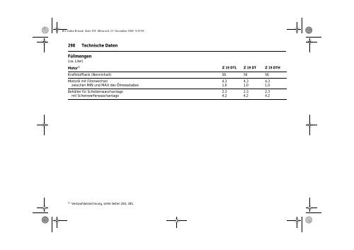 Betriebsanleitung Opel Zafira