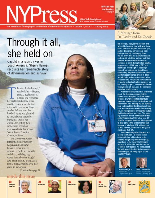 January 2009 NYPress - New York Presbyterian Hospital