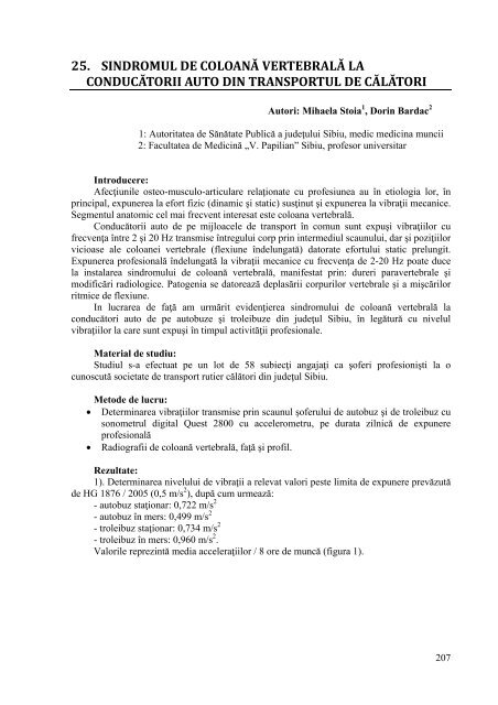 boli profesionale cauzate de suprasolicitarea diferitelor aparate