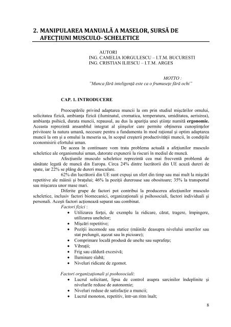 boli profesionale cauzate de suprasolicitarea diferitelor aparate