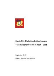 Stadt-/City-Marketing in Oberhausen ... - Oberhausen City