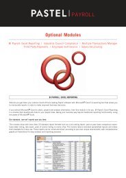 Optional Modules 09.FH11 - Sage Pastel Payroll & HR