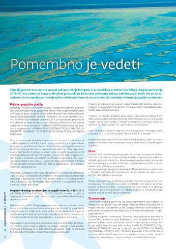 Posebni pogoji za medcelinska potovanja v .pdf obliki - Kompas
