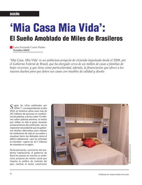 DiseÃ±o: 'Mia Casa Mia Vida' - Revista El Mueble y La Madera