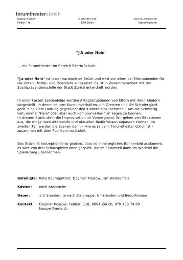 Forumtheater zum Thema "Ja oder Nein sagen" (PDF)