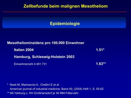 Zellbefunde beim malignen Mesotheliom - Krankenhaus St ...