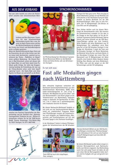 WASSERBALL - Schwimmverband Württemberg eV