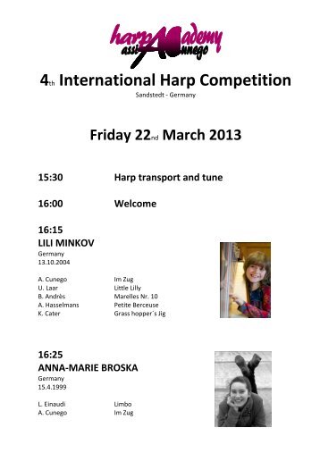 4th International Harp Competition