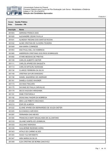 Para visualizar a lista dos aprovados clique aqui. - CIPEAD