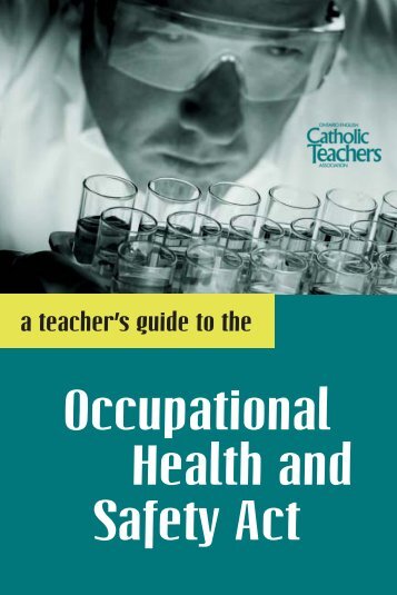 A Teacher's Guide to the Occupational Health and Safety Act
