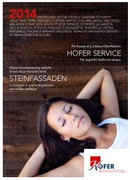 HOFER SERVICE StEInFaSSadEn