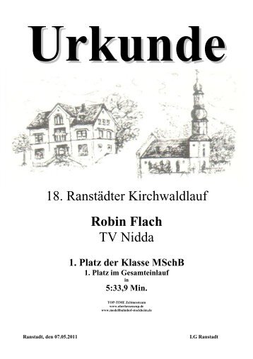 18. Ranstädter Kirchwaldlauf Robin Flach TV Nidda - Oberhessen Cup