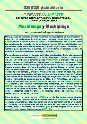 Michilanga y Muchipinga - Contextos Academicos