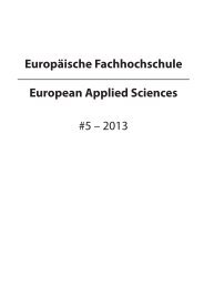 European Applied Sciences #5 â 2013 Europäische Fachhochschule
