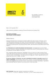 Une voix pour les droits humains ! - Amnesty International Schweiz