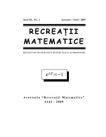 Revista (format .pdf, 1 MB) - RecreaÅ£ii Matematice