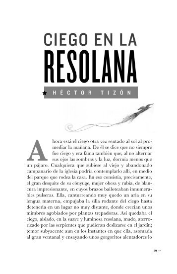 Ciego en la resolana - Plan Nacional de Lectura