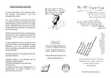 triptico planlectura- semana memoria.cdr - Plan Nacional de Lectura