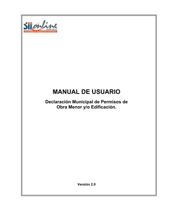 Manual Usuario SII - Servicio de Impuestos Internos