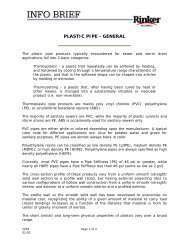 PLASTIC PIPE - GENERAL - Rinker Materials