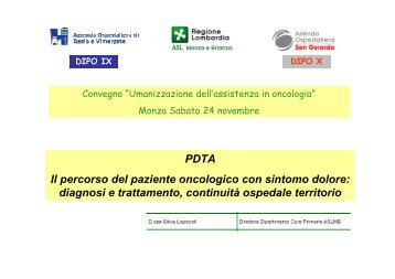 PDTA dolore oncologico nell'adulto - ASL Monza e Brianza