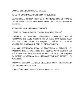 desarrollo físico y salud aspecto: coordinación, fuerza y equilibrio ...