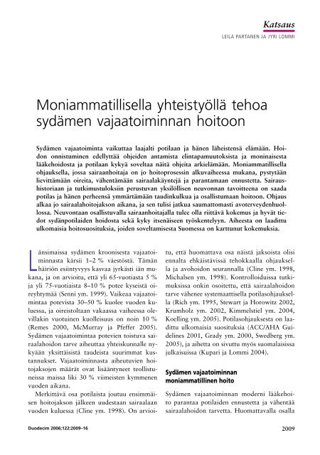 Moniammatillisella yhteistyöllä tehoa sydämen ... - Duodecim