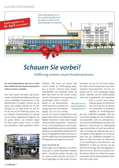 Ausgabe Frühjahr 2011 - Stadtwerke Wedel