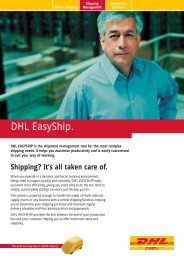 Download DHL EasyShip fact sheet