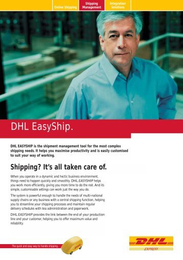 Download DHL EasyShip fact sheet