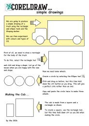 Corel Draw simple drawing truck tutorial file (PDF)
