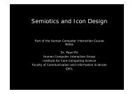 Semiotics and Icon Design - HCI - EPFL