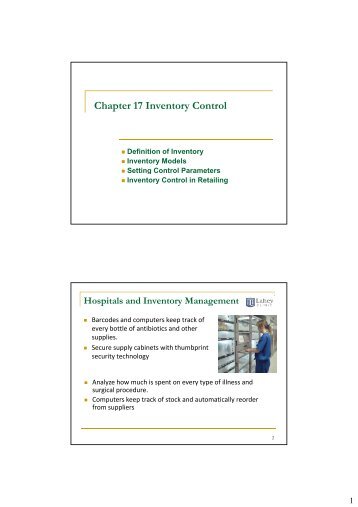 Chapter 17 Inventory Control