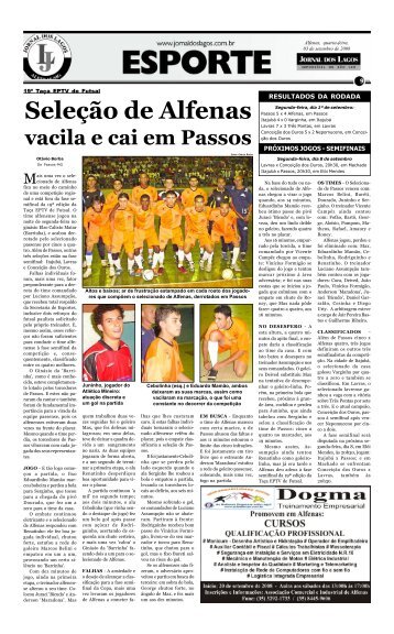 Seleção de Alfenas - Jornal dos Lagos