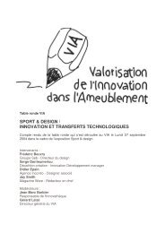 sport & design / innovation et transferts technologiques - VIA