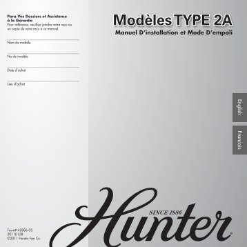 ModÃ¨les TYPE 2A - Hunter Fan