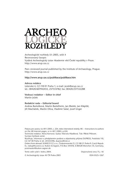 2003_4 - Archeologický ústav AV ČR